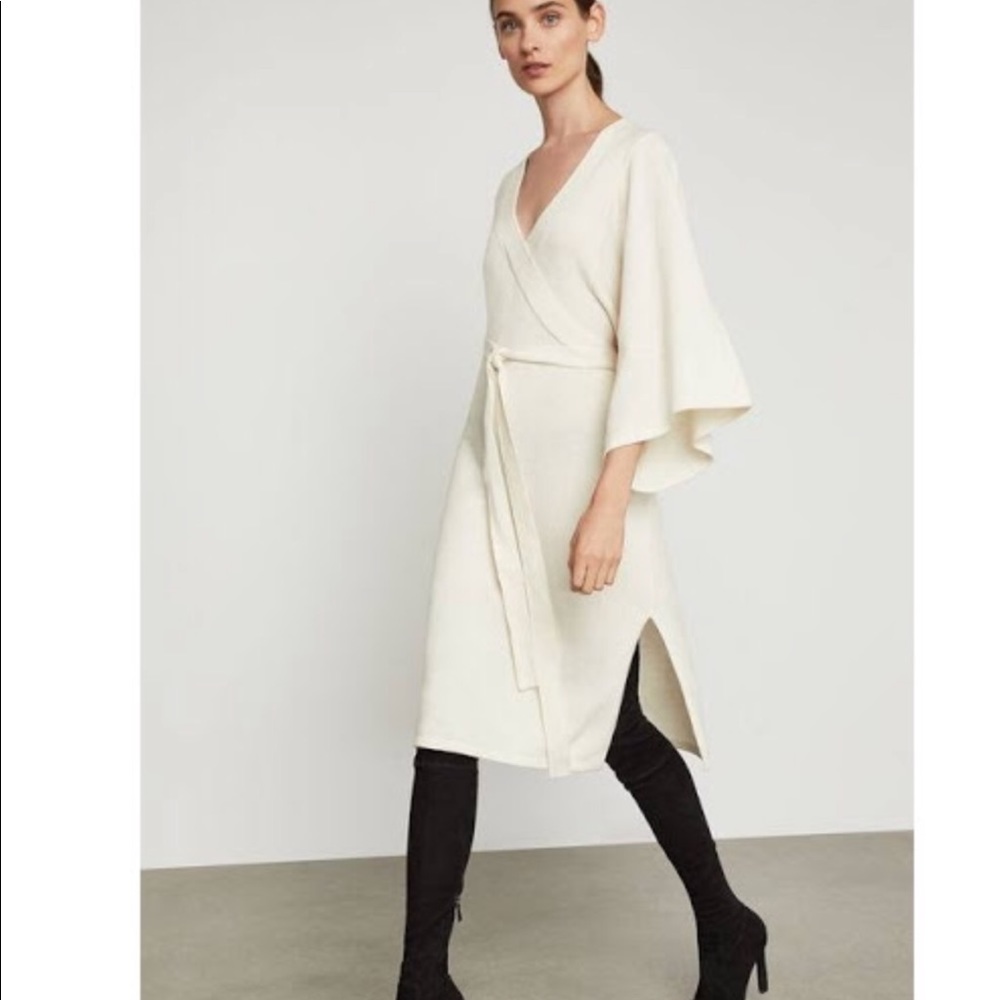 BCBG Kimono faux wrap sweater dress